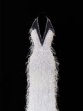 Timeless Wedding Gowns Dresses Romantic Mermaid V Neck for Bride With Feather White Petite/Plus Size Bridal Gown For Women HZ0311