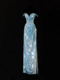 Classy Sheath Spaghetti Straps Blue Sparkly Sequins Style Impress Long Prom Dresses Formal Party Gowns HZ0311