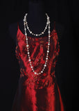 Vintage 80s Formal A Line Spaghetti Strap Burgundy With Beads Sleeveless Long Prom Dresses Party Formal Gowns HZ0311