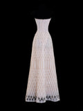 Wedding Gowns Dresses Elegant A Line Strapless Champagne With Beadings Long Petite/Plus Size Bridal Gowns For Women HZ0311
