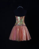 Chic Ball Gown Sweetheart Blush Pink 16th Birthday Dress Homecoming Dresses Cocktail Gown HZ0311
