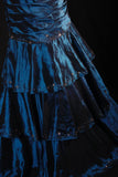 Vintage 50s 1950s Formal Mermaid Strapless Navy Blue With Beads Sleeveless Long Prom Dresses Party Formal Gowns HZ0311
