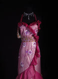 Vintage 50s 1950s Formal Mermaid Halter Hot Pink Pleated With Beads Sleeveless Long Prom Dresses Party Formal Gowns HZ0311