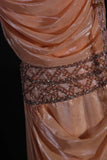 Retro Vintage 1960s Formal A line Square Neck Pink Fashion With Beads Cap Sleeves Long Prom Dresses Party Formal Gowns HZ0311