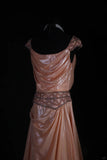 Retro Vintage 1960s Formal A line Square Neck Pink Fashion With Beads Cap Sleeves Long Prom Dresses Party Formal Gowns HZ0311