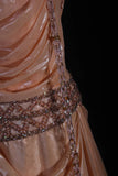 Retro Vintage 1960s Formal A line Square Neck Pink Fashion With Beads Cap Sleeves Long Prom Dresses Party Formal Gowns HZ0311