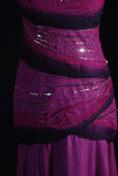 Vintage 50s 1950s Formal Mermaid Halter Ombre Purple Chiffon Pleated With Beads Sleeveless Long Prom Dresses Party Formal Gowns HZ0311