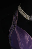 Vintage 50s 1950s Formal Mermaid Halter Purple Tiered Taffeta Pleated With Beads Sleeveless Long Prom Dresses Party Formal Gowns HZ0311