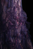 Vintage 50s 1950s Formal Mermaid Halter Purple Tiered Taffeta Pleated With Beads Sleeveless Long Prom Dresses Party Formal Gowns HZ0311