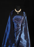 Vintage Ball Gowns Women's Cocktail Party Gowns Strapless With Beads Lace Cape Tops Long Graduation Dinner Outfits Prom Dresses HZ0311