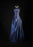Vintage Ball Gowns Women's Cocktail Party Gowns Strapless With Beads Lace Cape Tops Long Graduation Dinner Outfits Prom Dresses HZ0311