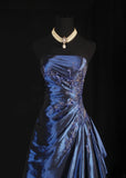 Vintage Ball Gowns Women's Cocktail Party Gowns Strapless With Beads Lace Cape Tops Long Graduation Dinner Outfits Prom Dresses HZ0311