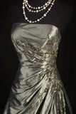 Retro Ball Gowns Women's Cocktail Party Gowns Strapless With Beads Lace Cape Outfits 90s Long Graduation Dinner Outfits Prom Dresses HZ0311