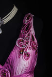 Retro Vintage 1960s Formal A line V Neck Pink Ombre White Fashion With Beads Long Prom Dresses Party Formal Gowns HZ0311