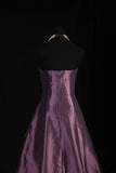 Retro Ball Gowns Women Cocktail Party Gown Strapless With Beads Cape Outfits 90s Purple Long Graduation Dinner Outfits Prom Dresses HZ0311