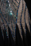 Retro Vintage 1960s Style Formal Mermaid Sweetheart Black Tulle With Beads Long Prom Dresses Party Formal Gowns HZ0311