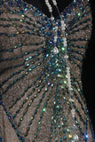 Retro Vintage 1960s Style Formal Mermaid Sweetheart Black Tulle With Beads Long Prom Dresses Party Formal Gowns HZ0311