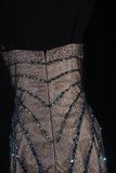Retro Vintage 1960s Style Formal Mermaid Sweetheart Black Tulle With Beads Long Prom Dresses Party Formal Gowns HZ0311