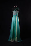 Retro 70s 1960s Formal A Line Multi Colors Green Blue With Gem Beads One Shoulder Sleeveless Long Prom Dresses Party Formal Gowns HZ0311