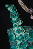 Retro 70s 1960s Formal A Line Multi Colors Green Blue With Gem Beads One Shoulder Sleeveless Long Prom Dresses Party Formal Gowns HZ0311