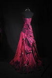 Vintage 50s 1950s Formal Mermaid Sweetheart Burgundy Wine Red Pleated With Beaded Style Impress Long Prom Dresses Party Formal Gowns HZ0311