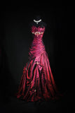 Vintage 50s 1950s Formal Mermaid Sweetheart Burgundy Wine Red Pleated With Beaded Style Impress Long Prom Dresses Party Formal Gowns HZ0311