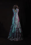 Vintage Prom Dresses Aesthetic Mermaid Spaghetti Straps Semi Formal With Beads Inspo Impress Long Party Formal Gown For Teenagers High Schools HZ0311