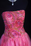 Vintage Ball Gowns Prom Dress Aesthetic Strapless Hot Pink 1950s Style Impress Long Prom Dresses Party Formal Gowns HZ0311