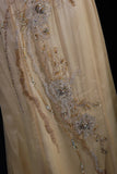 Sparkly Prom Dresses Aesthetic Mermaid Halter Champagne With Beads Inspo Impress Long Party Formal Gown For Senior Teens High Schools HZ0311
