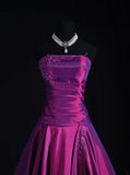 Vintage Ball Gowns Prom Dress Aesthetic Strapless Purple 1950s Style Impress Long Prom Dresses Party Formal Gowns HZ0311