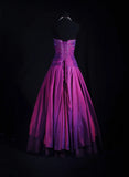 Vintage Ball Gowns Prom Dress Aesthetic Strapless Purple 1950s Style Impress Long Prom Dresses Party Formal Gowns HZ0311