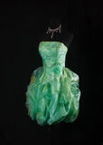 Chic Ball Gown Strapless Green Short 16th Birthday Dress Organza Homecoming Dresses Cocktail Gown HZ0311