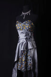 Sparkly Prom Dresses Aesthetic Sheath Strapless Gray With Beads Inspo Party Semi Formal Gown For Senior Teens High Schools HZ0311