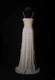 Vintage Prom Dresses Inspiration A Line Spaghetti Straps White Semi Formal 90s Prom Dresses With Beads For Teens High Schools HZ0311