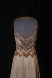 Sparkly Prom Dresses Aesthetic A Line Scoop Neck Champagne Chiffon With Beads Inspo Party Semi Formal Gown For Senior Teens High Schools HZ0311