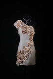 Chic Sheath One Shoulder Hoco Gowns Short 16th Birthday Dress Homecoming Dresses Cocktail Gown HZ0311