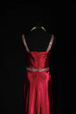 Vintage Prom Dresses Inspiration Mermaid Red Satin Semi Formal 90s Prom Dresses For Teens High Schools HZ0311