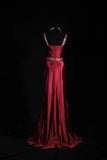 Vintage Prom Dresses Inspiration Mermaid Red Satin Semi Formal 90s Prom Dresses For Teens High Schools HZ0311