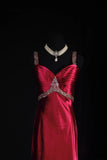 Vintage Prom Dresses Inspiration Mermaid Red Satin Semi Formal 90s Prom Dresses For Teens High Schools HZ0311