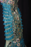 Vintage 60s Mermaid Spaghetti Straps Blue Tulle With Beads Long Formal Fancy Prom Dresses Night Outfits Party Gowns HZ0311