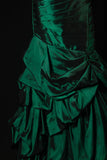 Vintage Prom Dresses 1950s Satin Dark Green Long Party Gowns Evening Dresses HZ0311