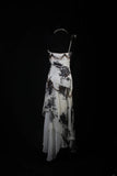 Vintage Prom Dresses 1950s Mermaid One Shoulder Chiffon Black Long Party Gowns Evening Dresses HZ0311