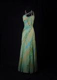 Vintage Prom Dresses 1950s Mermaid One Shoulder Chiffon Green Long Parties Gowns Evening Dresses HZ0311