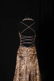 Vintage Prom Dresses 1950s A line Spaghetti Strap Backless Long Parties Gowns Evening Dress HZ0311