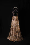 Vintage Prom Dresses 1950s A line Spaghetti Strap Backless Long Parties Gowns Evening Dress HZ0311