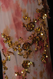 Classy Prom Dresses 1950s Mermaid Spaghetti Straps Chiffon With Gold Beaded Long Parties Gowns Evening Dress HZ0311