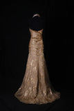 Classy Prom Dresses 1950s Mermaid V Neckline Printing Chiffon With Floral Beaded Vintage Long Parties Gowns Evening Dress HZ0311