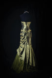 Vintage Style Mermaid Sweetheart 1950s Olive Green Taffeta With Beads Long Formal Fancy Prom Dresses Night Outfits Party Gowns HZ0311