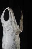 Classy Prom Dresses 1950s Mermaid Cowl Silver Gray Chiffon With Beads Vintage Long Parties Gowns Evening Dress HZ0311