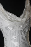 Classy Prom Dresses 1950s Mermaid Cowl Silver Gray Chiffon With Beads Vintage Long Parties Gowns Evening Dress HZ0311